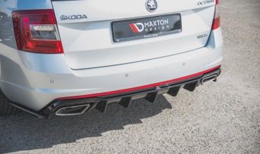 Диффузор заднего бампера SKODA OCTAVIA RS MK3 / MK3 FL глянцевый фото