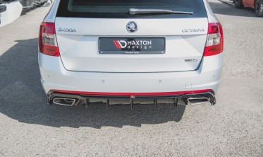 Диффузор заднего бампера SKODA OCTAVIA RS MK3 / MK3 FL глянцевый фото