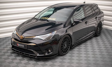 Тюнинг накладки под пороги Toyota Avensis MK3 рестайл  фото