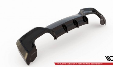 Накладка заднего бампера для BMW M135I F20 под двойные насадки фото