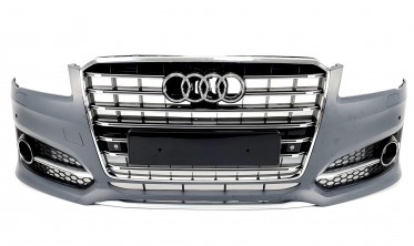 передній тюнінг бампер у стилі S-Line для Audi A8 D4 (2014-2017) фото