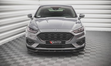 Тюнинговая юбка под передний бампер Ford Mondeo MK5 рестайл ST-line вер. 2 фото