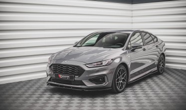 Тюнинговая юбка под передний бампер Ford Mondeo MK5 рестайл ST-line вер. 2 фото