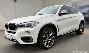 Чорна захисна накладка (ліства) на задній бампер BMW X6 F16 фото
