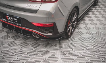 Боковые накладки заднего бампер Street pro Hyundai I30 N Hatchback MK3 рестайл фото