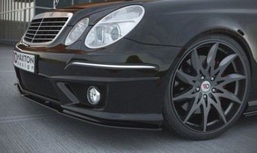 Накладка на передний бампер Mercedes W211 версия AMG рестайлинг фото