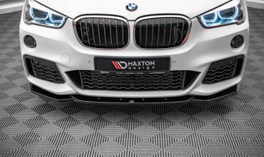Тюнинговая накладка переднего бампера BMW X1 M-pack F48 вер. 1 фото