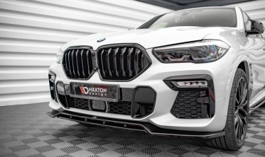 Тюнинговый диффузор под передний бампер BMW X6 G06 М-пакет вер. 2 фото
