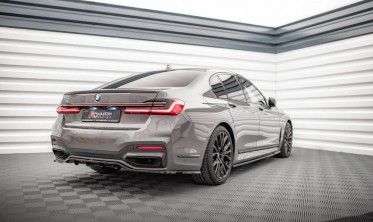 Тюнинговая накладка заднего бампера BMW 7 G11 M-пакет рестайл  фото