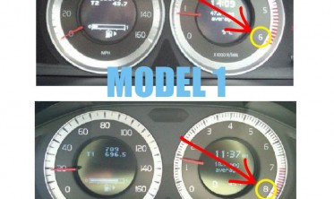 шкали-замінники з миль на кілометри Volvo S60, V60, XC60, S80, V70, XC70 фото