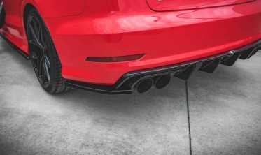 Боковые накладки заднего бампера Audi S3 Sedan 8V дорест. фото