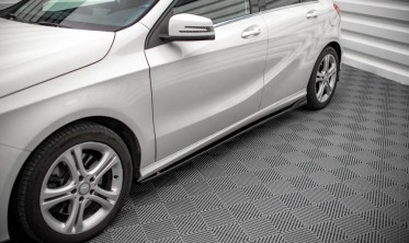 Тюнинговые накладки под пороги Mercedes A W176 вер. 1 фото