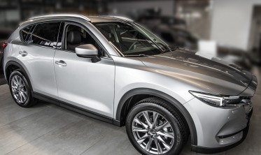 серебряные рейлинги на крышу MAZDA CX-5 II фото