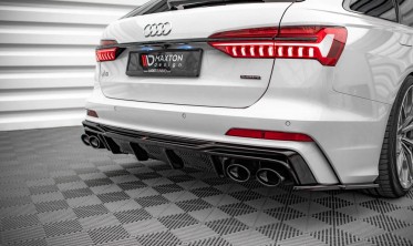 Тюнинговый диффузор заднего бампера Audi A6 S-Line / S6 C8 / C8 рест. фото