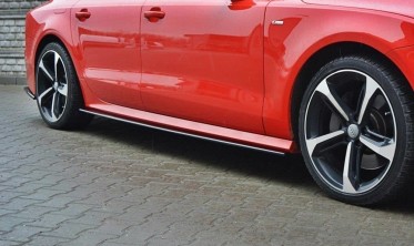 Тюнинговый накладки под пороги Audi S7 / A7 S-line C7 FL фото