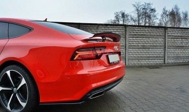 Тюнинговые боковые накладки заднего бампера Audi A7 S-line C7 FL фото