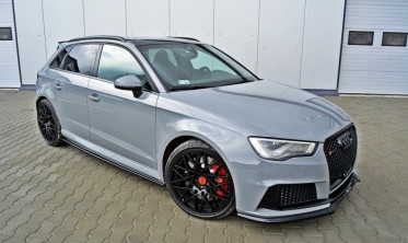 Передний диффузор для бампера Audi RS3 8V Sportback верс.2 фото