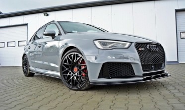 Передний диффузор для бампера Audi RS3 8V Sportback верс.2 фото