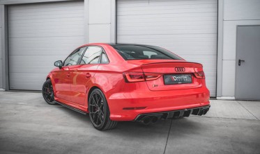 Диффузоры (накладки) под пороги Audi S3 / A3 S-line 8V / 8V FL Sedan вер. 1 фото