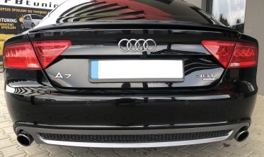 Диффузор заднего бампера Audi A7 в стиле S-line дорестайл фото