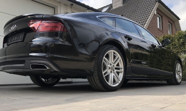 Диффузор заднего бампера Audi A7 стиль S-line рестайлинг фото
