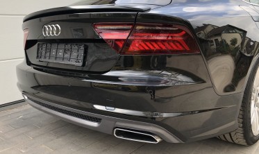 Диффузор заднего бампера Audi A7 стиль S-line рестайлинг фото