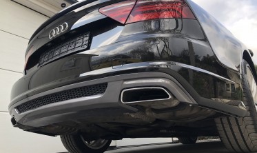 Диффузор заднего бампера Audi A7 стиль S-line рестайлинг фото