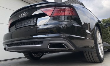 Диффузор заднего бампера Audi A7 стиль S-line рестайлинг фото