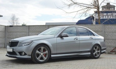 Дифузори під бічні пороги Mercedes C W204 AMG-Line (дост.) фото