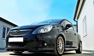 Тюнинговая юбка переднего бампера Opel Corsa D NURBURG (FOR OPC / VXR BUMPER) фото