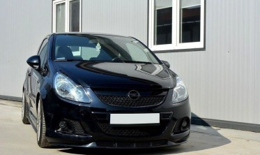 Тюнинговая юбка переднего бампера Opel Corsa D NURBURG (FOR OPC / VXR BUMPER) фото