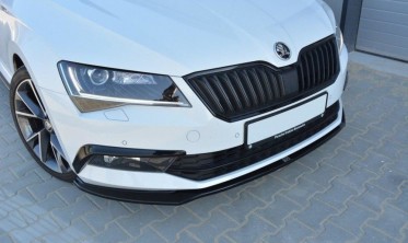 Тюнінгова накладка під передній бампер Skoda Superb MK3 вер.2 фото