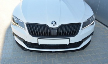 Тюнінгова накладка під передній бампер Skoda Superb MK3 вер.2 фото