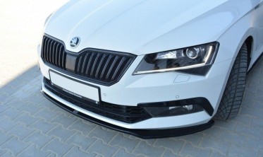 Тюнінгова накладка під передній бампер Skoda Superb MK3 вер.2 фото