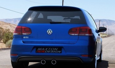 Диффузор заднего бампера VW Golf VI версия GTI в стиле VW Golf 5 R32 фото