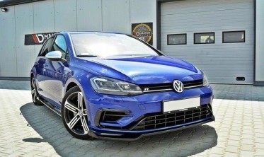 Накладка переднего бампера VW Golf 7 рест. R / R-Line вер. 2 фото