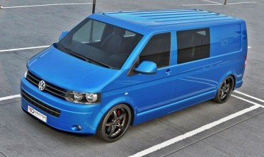 Диффузор переднего бампера VW T5 рестайл вер.2 фото