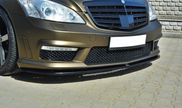Тюнинговая накладка переднего бампера Mercedes S W221 версия AMG фото