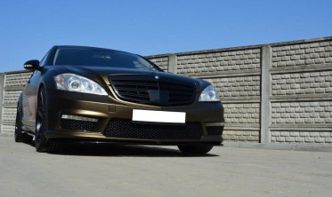 Тюнинговая накладка переднего бампера Mercedes S W221 версия AMG фото
