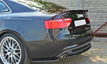 Спойлер Audi S5 / A5 / A5 S-line 8T / 8T FL Coupe черный глянцевый фото