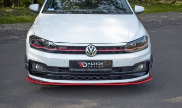 Тюнинг диффузор переднего бампера Volkswagen Polo MK6 версия GTI  фото