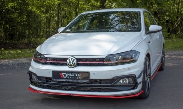 Тюнинг диффузор переднего бампера Volkswagen Polo MK6 версия GTI  фото