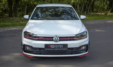Боковые накладки переднего бампера Volkswagen Polo MK6 GTI вер. 5 фото