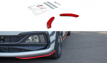 Боковые накладки переднего бампера Volkswagen Polo MK6 GTI вер. 5 фото
