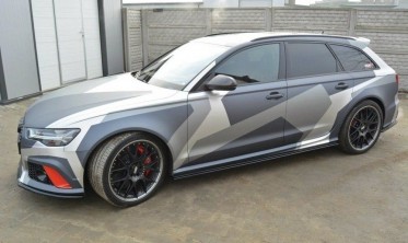 Тюнинговые листвы под пороги Audi RS6 C7 / C7 FL  фото