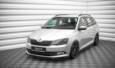 Дифузор тюнінговий для переднього бампера Skoda Fabia MK3 вар.2 фото