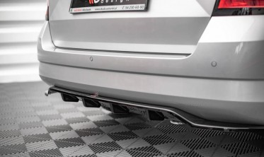 Тюнинговая накладка на задний бампер Skoda Fabia MK3 универсал фото