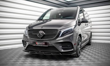 Тюнинговая накладка на передний бампер Mercedes V-Class W447 FL AMG-Line фото