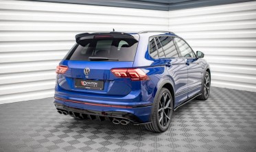 Центральный диффузор на задний бампер VW Tiguan MK2 рестайл R  фото
