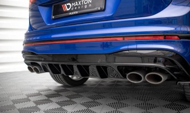 Центральный диффузор на задний бампер VW Tiguan MK2 рестайл R  фото